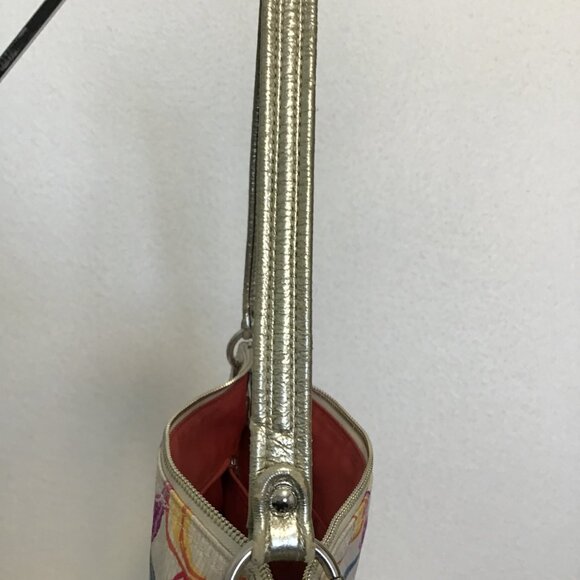 Coach Poppy Signature Scribble Print Hippie Shoulder Bag - Picture 12 of 15